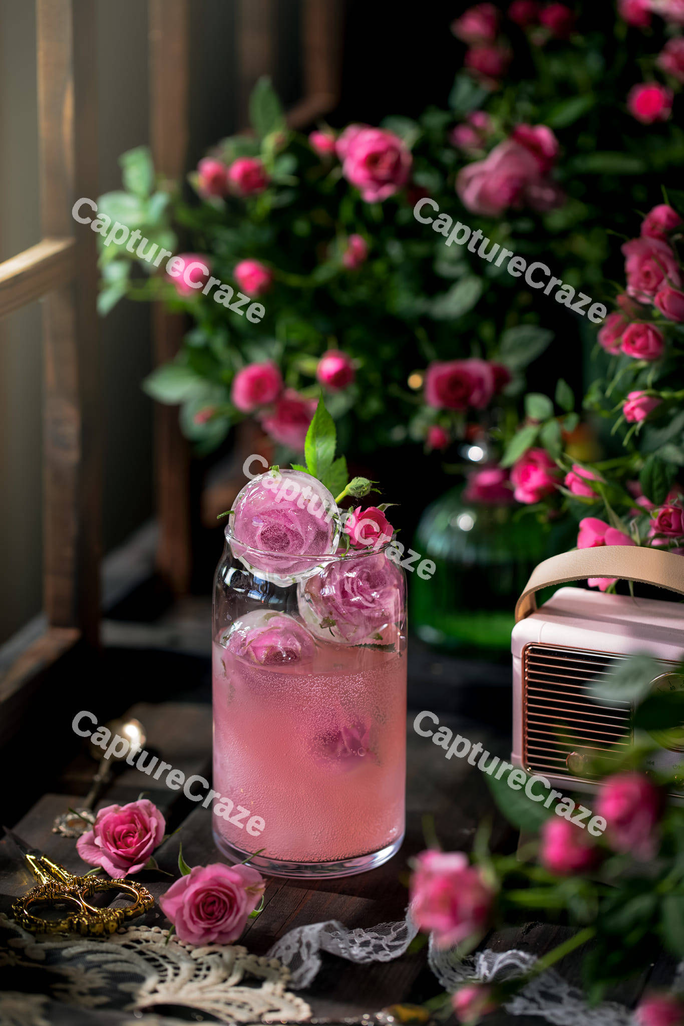 Pink cocktail
